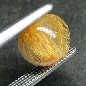 3325【絶品！埋め尽くし系】1.95ct天然タイチンゴールデンルチルクォーツ  ブラジル産ルース rutile quartzの画像4