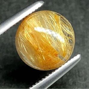 3325【絶品！埋め尽くし系】1.95ct天然タイチンゴールデンルチルクォーツ  ブラジル産ルース rutile quartzの画像2