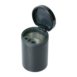 缶アッシュ1　灰皿 電子タバコ ブラック 大容量 軽量 置き型 消火穴付 缶灰皿 車内 セイワ WA150