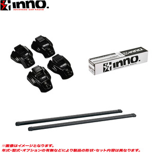 訳あり INNO キャリア車種別セット スバル フォレスター SG H14.2～H19.12 ダイレクトルーフレール付車用 INTR + INB117BK + TR104