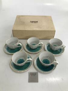 HG6460 KANSAI fine china コーヒー椀皿 カップ&ソーサー 5客セット 和風 桃山陶器