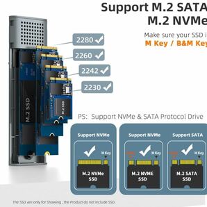 maiwo M.2 SSD ケース 工具が不要 USB-C NVME ケース外付けケース SATA の画像2