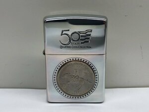 3【未使用】UNITED　STATES　OF　AMERICA　50STATE　ZIPPO　ジッポ　オイルライター　喫煙具　喫煙グッズ 　本体のみ　動作未確認