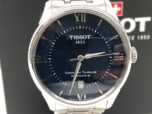 美品 稼働品 TISSOT ティソ シュマン・デ・トゥレル パワーマティック80 T139.807.11.04 自動巻き 青文字盤 2023年10月購入