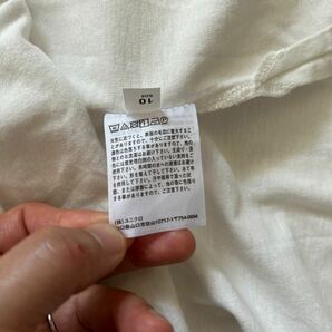 23ss ユニクロユー M クルーネックTシャツ 7部袖 白 ホワイト UNIQLO U 半袖 長袖 胸ポケット コットン コラボ ルメール オーバーサイズの画像9