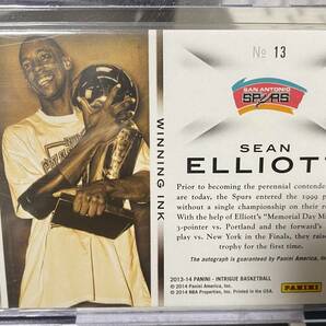 2013-14 Panini Intrigue Winning Ink Auto Gold Sean Elliott /10 Spursの画像2