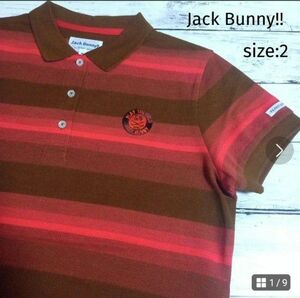 ジャックバニー　レディース　ポロシャツ　春夏　サイズ２　JACK BUNNY