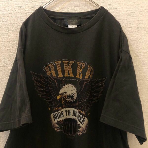 【Printstar】 Tシャツ　古着　イーグルデザイン　黒