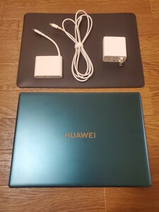 2021年 HUAWEI MateBook X Pro ノートパソコン 13.9インチ Windows 10 Home Core i7 メモリ16G/SSD1TB 指紋認証付き電源ボタン エメラルド