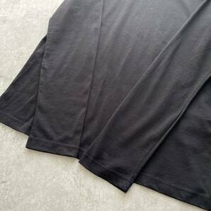 未使用タグ付■エンポリオ アルマーニ XL 大きいサイズ ロンT 長袖 Tシャツ カットソー ワンポイント エンブレム ブラック EMPORIO ARMANIの画像5