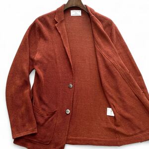  превосходный товар # United Arrows специальный заказ L размер linen вязаный tailored jacket orange LINIFICIO производства зеленый этикетка сирень расческа ng