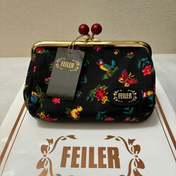 【新品】フェイラーFEILER ハイジがま口ポーチ（大）プレゼント袋付