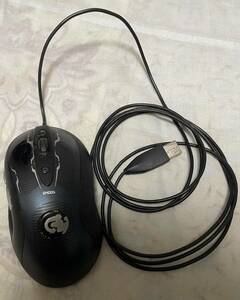  Logicool ge-ming mouse wire G400s Logicool black USB junk records out of production 