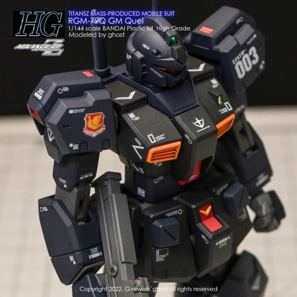 HGUC 1/144 RGM-79Q ジムクゥエル専用水転写式デカール