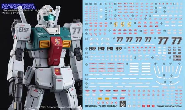 HG 1/144 ジム（スレッガー搭乗機）用水転写式デカール 他社製 ガンダム　ガンプラ　プラモデル