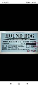 １９９９年　HOUND DOGコンサートチケット使用済半券　招待券非売品　沖縄県