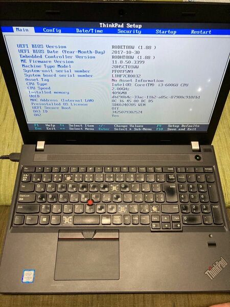 ジャンク部品取り　ThinkPad L380 L570 E570