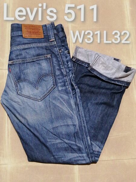 Levi's 511　W31L32　スリムストレートジーンズ　ネイビー 