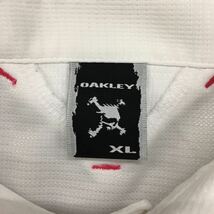 OAKLEY オークリー ゴルフウェア スポーツウェア 半袖ポロシャツ スカルロゴ刺繍 メンズ サイズXL ホワイト_画像6
