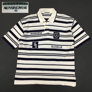  Munsingwear wear Grand s Ram Golf wear sport summer knitted polo-shirt with short sleeves acrylic fiber penguin Logo embroidery border men's MA