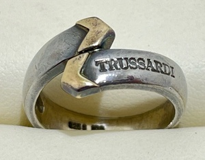 【21075】トラサルディ TRUSSARDI リング 925S/K18 刻印 約4.3ｇ ブランド アクセサリー ジュエリー シルバー 自宅保管品