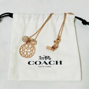 COACH コーチ パヴェボール トリプル シグネチャーディスク ペンダント