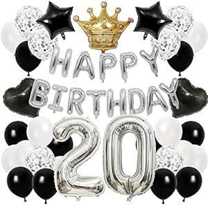 誕生日 バルーン 風船セット 飾り付け 20歳 happy birthday ガーランド バースデー 飾り ハッピーバースデー 王