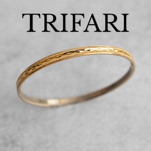 難あり＊ TRIFARI トリファリ バングル ブレスレット ゴールド コスチュームジュエリー ビンテージ ヴィンテージ VINTAGE