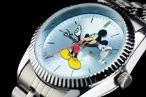 1円～ 1スタ aiko愛用【ほぼ入手不可能】アナザーヘブン×Disney限定MICKEYミッキーマウス別注コラボ時計ティファニーブルーデイトジャスト_画像1