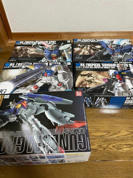 ガンプラ HG「GP-01、01Fb、02、03S」MG「GP-01Fb」セット売り