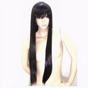 (送料無料)コスプレウイッグ ロング(gt-80TFブラック 黒 ウィッグネット付)劇団 かつら ハロウィン コミケ まんが 仮装 和装 変装 舞台