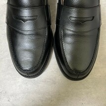 美品【REGAL】26.0cm コインローファー シボ革 ビジネスシューズ リーガル 革靴 ブラック 黒_画像3