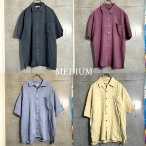 半袖シルクシャツMIX Men's M~XL 20着set シルク US古着 ユーロ古着 半袖シャツ 検品済 SRC古着卸 セット まとめ売り 仕入れ 卸売り