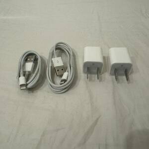 Apple純正 Lightning - USBケーブル（1m）2本 ＆ 純正ACアダプター 2個セット #5