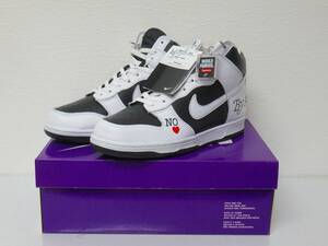 国内正規 新品未使用 Supreme × Nike SB Dunk High By Any Means &#34;White Black&#34; シュプリーム ナイキ SB ダンク US9.5 27.5cm