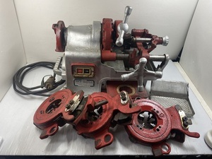 【中古現状品】ダイヘッド3個付き レッキス パイプマシン ネジ切り機 N40A3 REX pipe machine ○YR-17246○