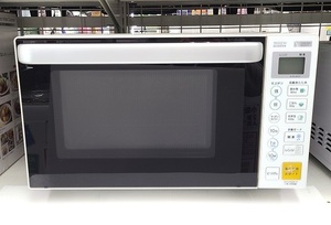 【中古品】 ヤマダセレクト 電子レンジ 17L 900W 50/60Hz共用 縦開き 庫内フラット YMW-S17G1 2021年製 ○YR-17184○