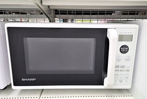 【中古品】 シャープ SHARP オーブンレンジ 16L 横開き 庫内フラット 50/60Hz共用 RE-F161-W 2022年製 ○YR-16503○