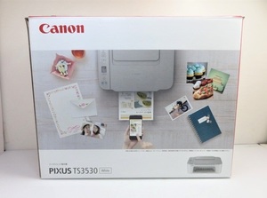 【中古品】 Canon キヤノン インクジェット複合機 PIXUS TS3530 ホワイト 白 2022年製 ○YR-15420○