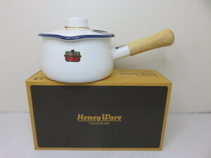 【未使用展示品】 HoneyWare SolidSeries ハニーウエア ソリッドシリーズ 15cm ミルクパン 1.2L ホワイト SD-15M(W) ○YR-13619○
