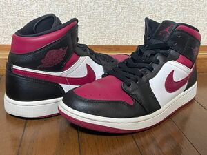 NIKE AIR JORDAN 1 MID "BLACK/RED/WHITE" 28.0cm