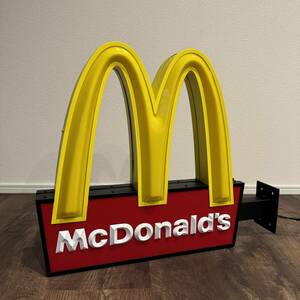  ultra rare! 3D type McDonald's store furniture Golden arch large display light 
