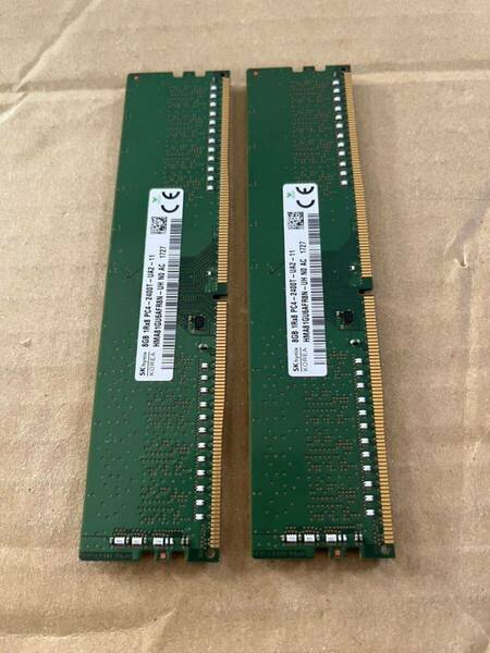 SKhynix 動作品 PC4-2400T 8GB 2枚 16GB DDR4 デスクトップpc用メモリ　即時支払いできる方限定特価