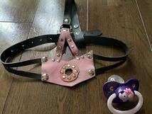 おしゃぶり+ハーネス(布おむつ、おむつカバー、オムツ、オムツカバー、ABDL、大人用ベビードレス、SM、拘束、ボンデージ、幼児プレイ)_画像1