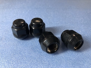 ブリヂストン製 AX-LUG NUTS ショートタイプ 軽自動車など 全長25ｍｍ M12 P1.25 19HEX ブラック 袋ナット 16個【12時まで注文で即日発送】