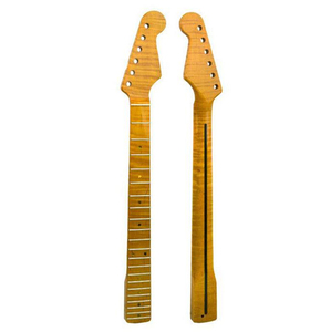トラ杢メイプルネック STストラトタイプ 交換用ネック ギターネック トラ杢ネック 21フレット グロス MU1669