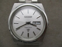 シチズン　CITIZEN　メンズ腕時計　クオーツ　デイデイト　クリスタル　セブン　8200-S014344　稼働品_画像1