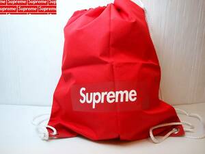 Supreme シュプリーム Drawstring Bag Red ドローストリング バッグ 巾着リュック レッド 赤 Box logo ボックスロゴ 新品未使用品 レア！