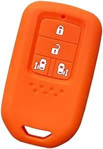 [IKT] Honda car for smart key silicon cover both sides sliding button for 4 button orange / Step WGN / Stepwagon Spada 