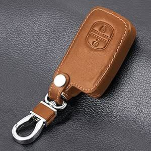 [IKT] Toyota series leather smart key case Brown 2 button / 30 series Prius / Prius α/ aqua / Vitz / Wish .